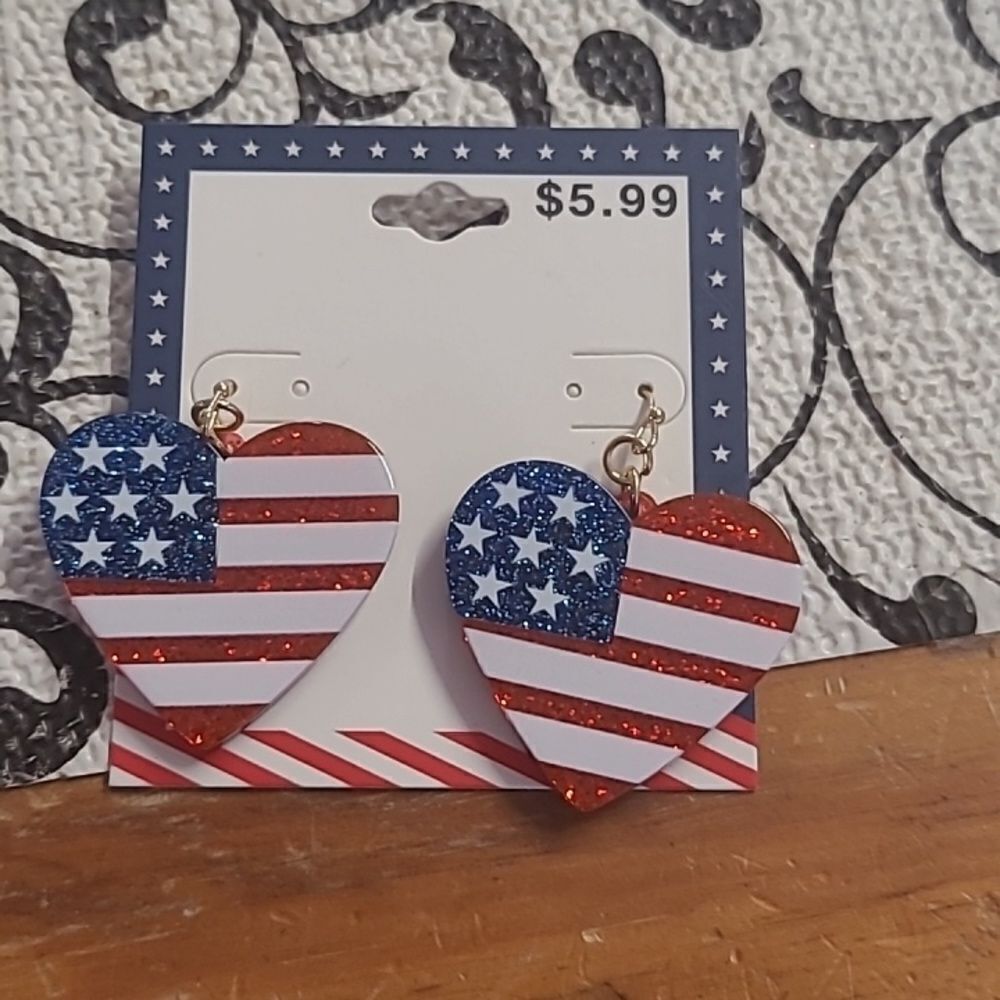 U,S. flag Earrings